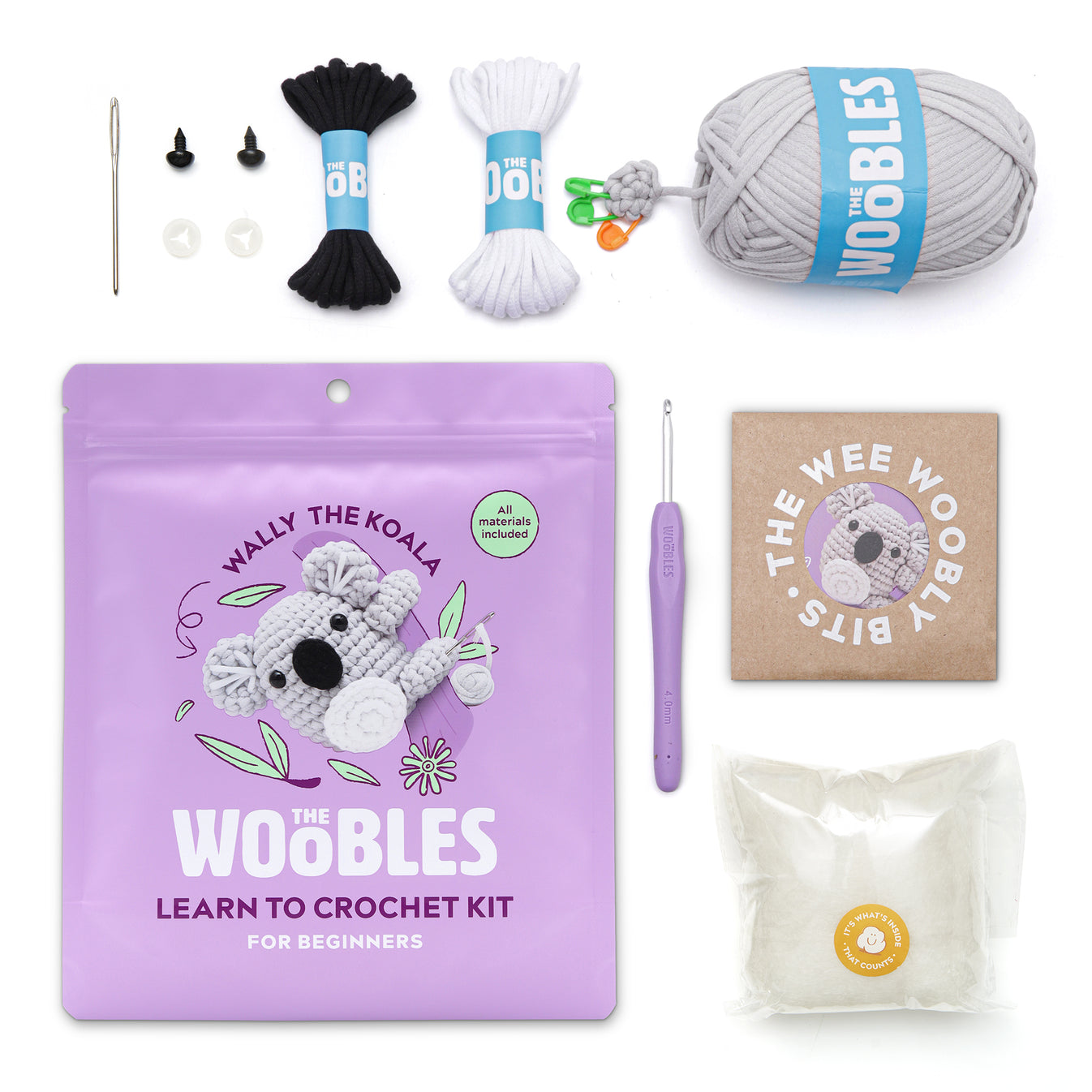 The Woobles | Wally the Koala Crochet Kit – Lift Bridge Yarns The Woobles | Wally the Koala Crochet Kit – Lift Bridge Yarns