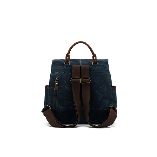  Maker's Canvas Midi Backpack | Blue by della Q sold by Lift Bridge Yarns