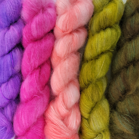  Flower Power Collection | Mohair Silk (Tonals) by Spun Right Round sold by Lift Bridge Yarns
