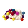 White Handmade Thick and Thin Wool Felt Ball Yarn by Darn Good Yarn sold by Lift Bridge Yarns
