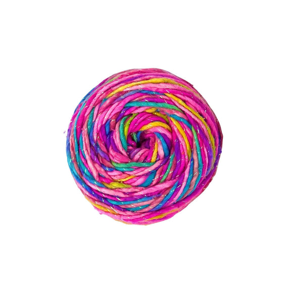 Sparkle - Candy Hearts Silk Roving Worsted Weight Yarn by Darn Good Yarn sold by Lift Bridge Yarns