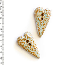  Patterned Heart Buttons | 2 ct