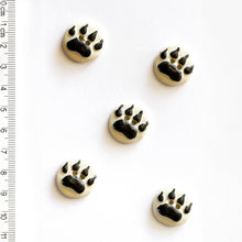   Paw Print Buttons | 5 ct by Incomparable Buttons sold by Lift Bridge Yarns