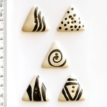   Triangular Patterned Buttons | 5 ct by Incomparable Buttons sold by Lift Bridge Yarns