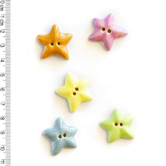  Star Buttons | 5 ct by Incomparable Buttons sold by Lift Bridge Yarns