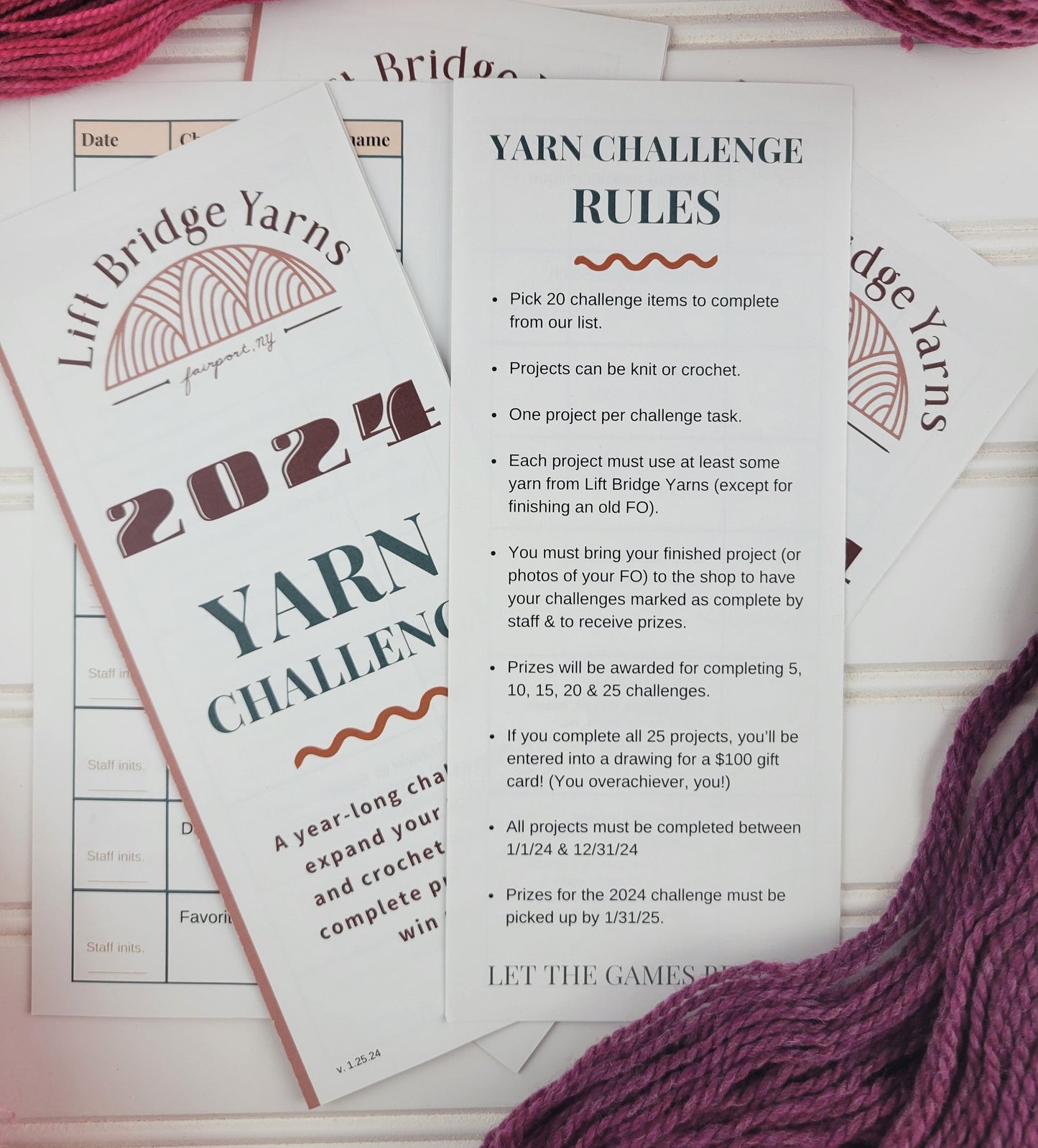 2024 Yarn Challenge Rules & The Challenge List