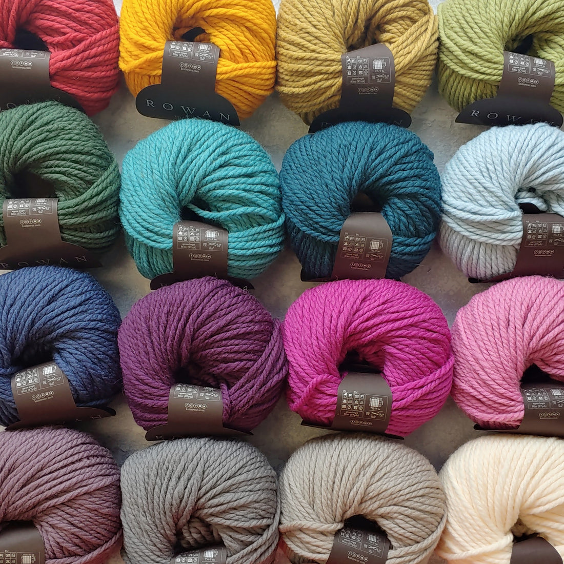  rowan big wool colorful array of yarn balls