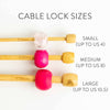 Blue Cable Locks - Circular Needle Cord Stops for Knitting by Twice Sheared Sheep sold by Lift Bridge Yarns