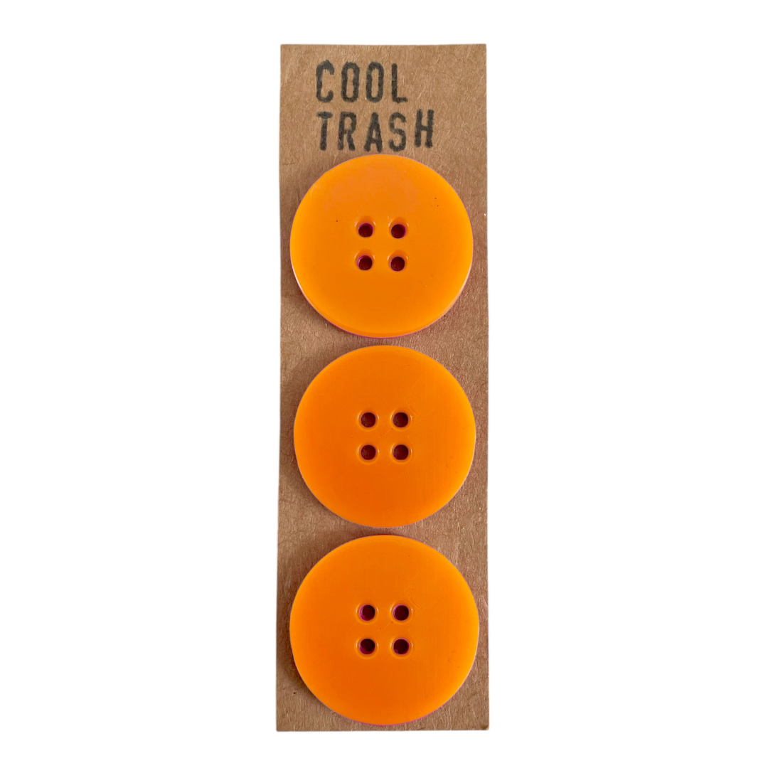 Orange Recycled Plastic Big Buttons Set |