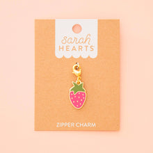  Strawberry Enamel Removable Zipper Charm