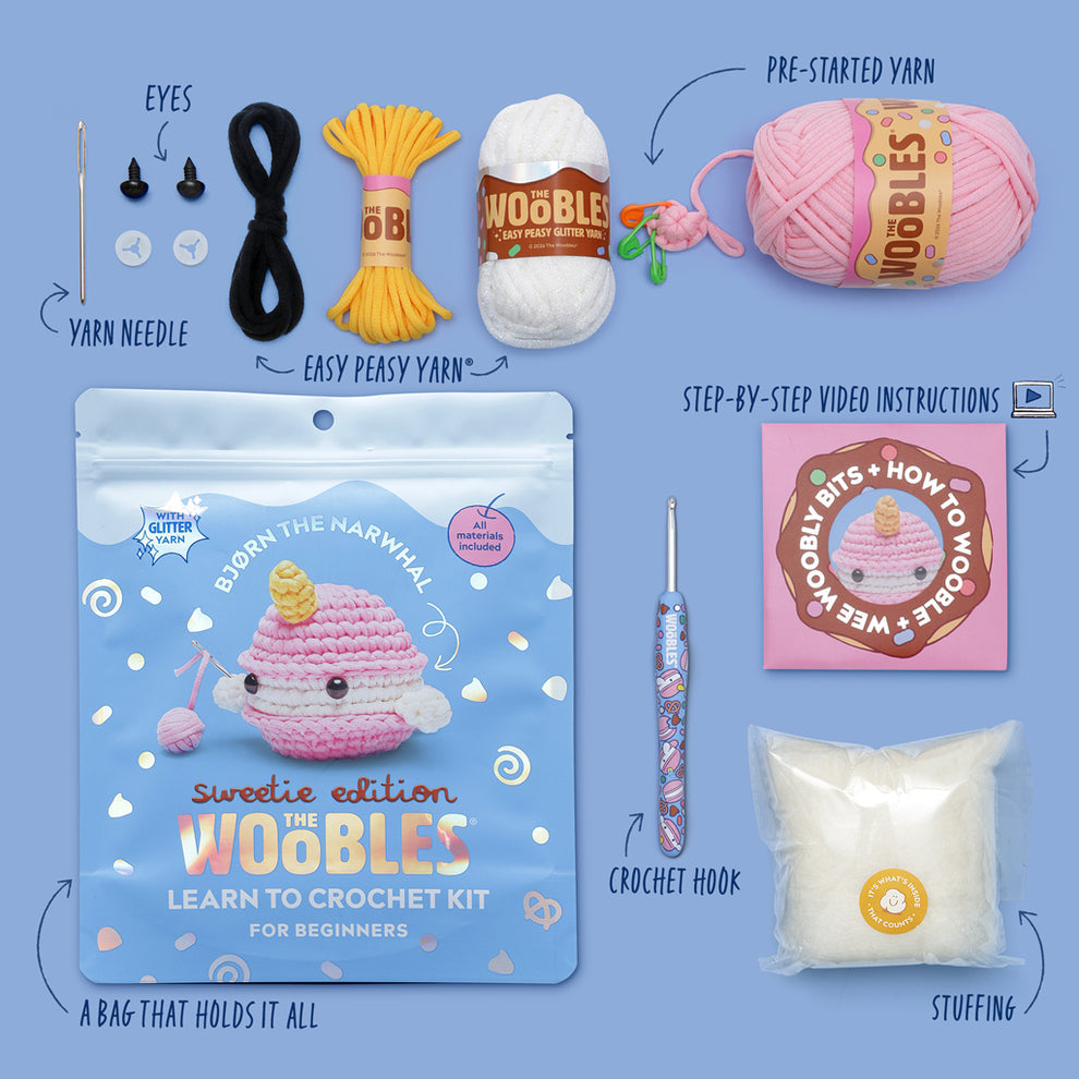 Bjørn the Narwhal: Sweetie Edition Crochet Kit | Crochet Kit
