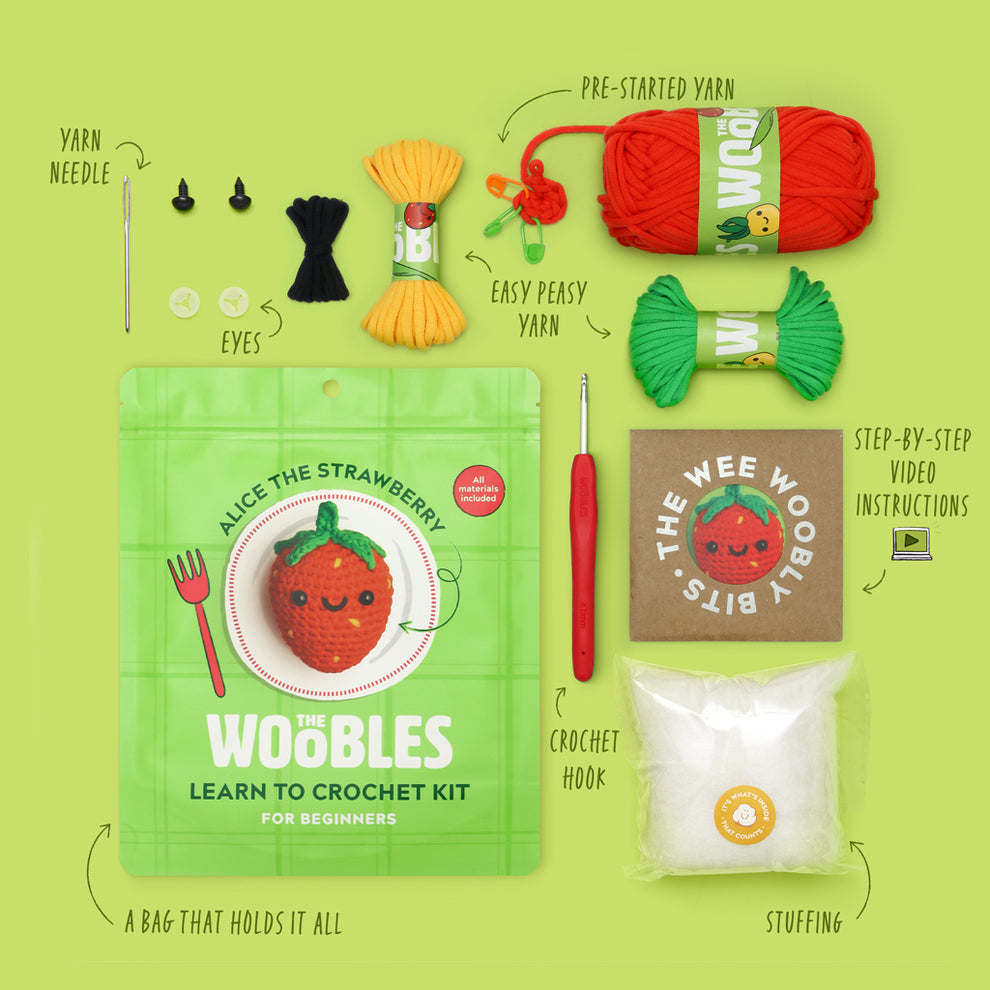Alice the Strawberry Crochet Kit | Crochet Kit
