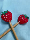 Kawaii Realistic Strawberry Cute Fruit Gift for Knitters | Needle Stoppers