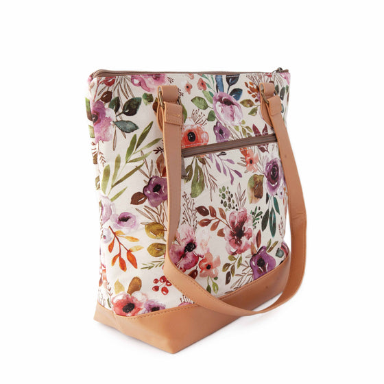 *New* Spring Floral Mega Trinity Bag – Large Zippered Knitting Project Bag