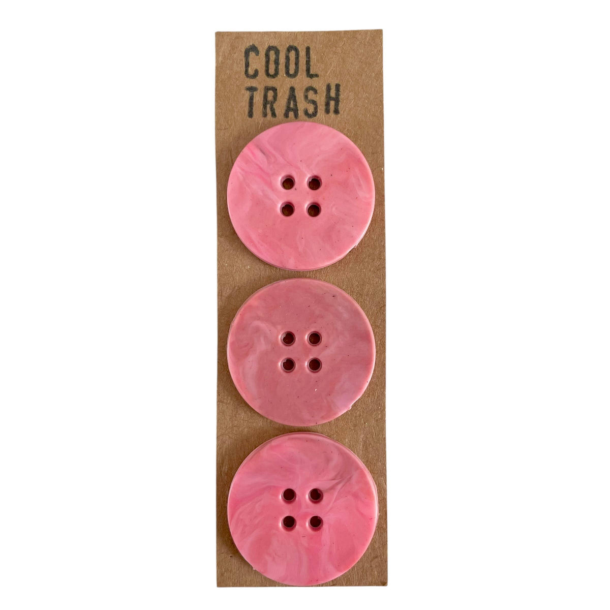 Dusty Pink Recycled Plastic Big Buttons Set |