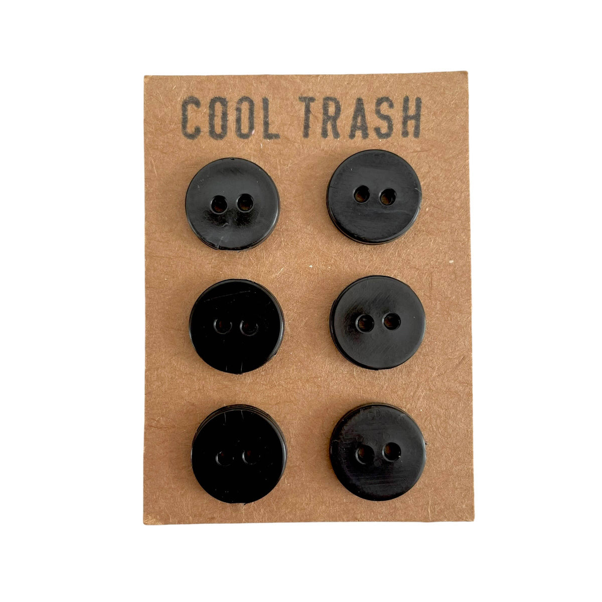 Black Recycled Plastic Little Buttons Set |