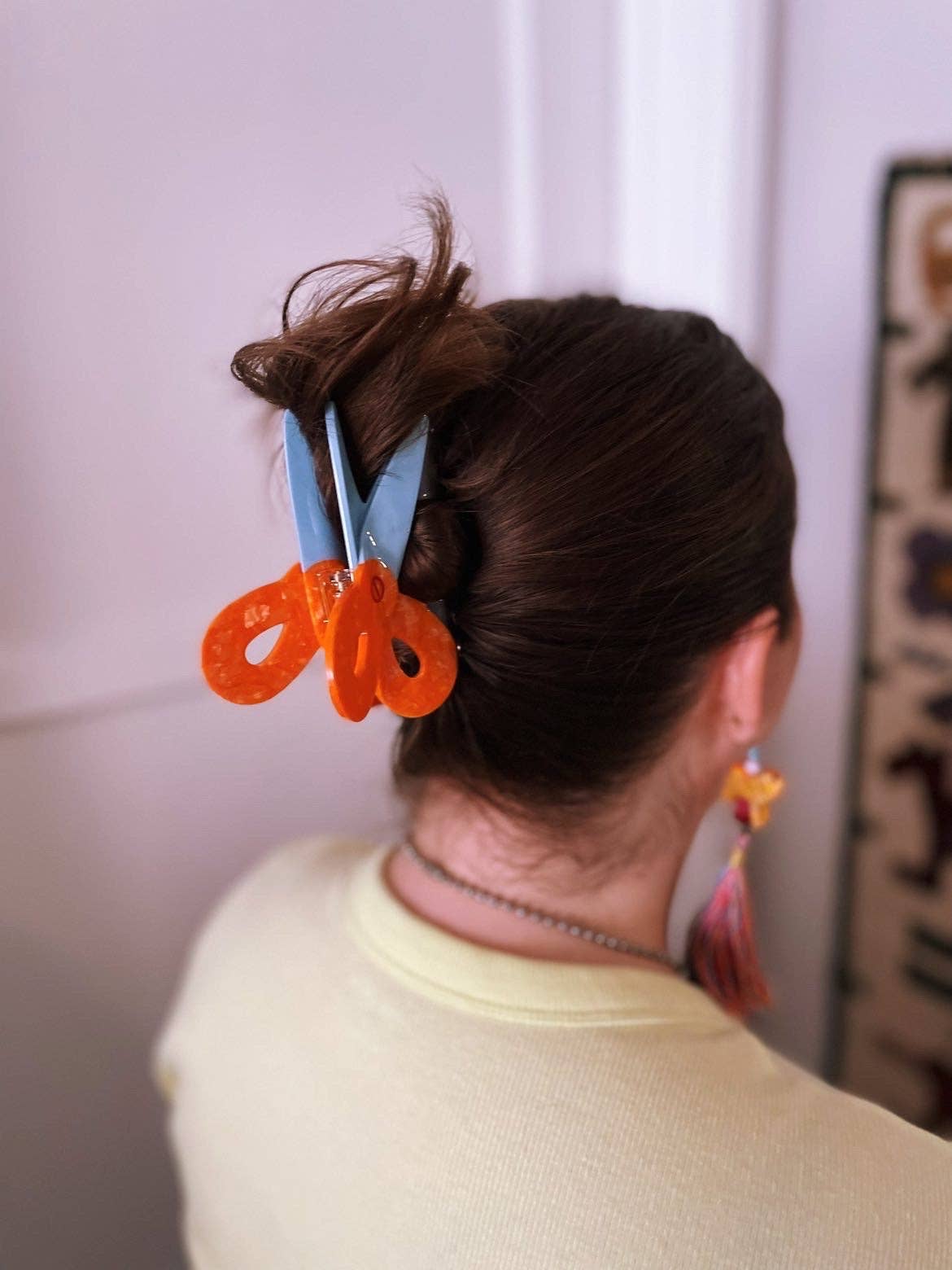 The Peach Fuzz | Scissors Hair Claw Clip – Lift Bridge Yarns