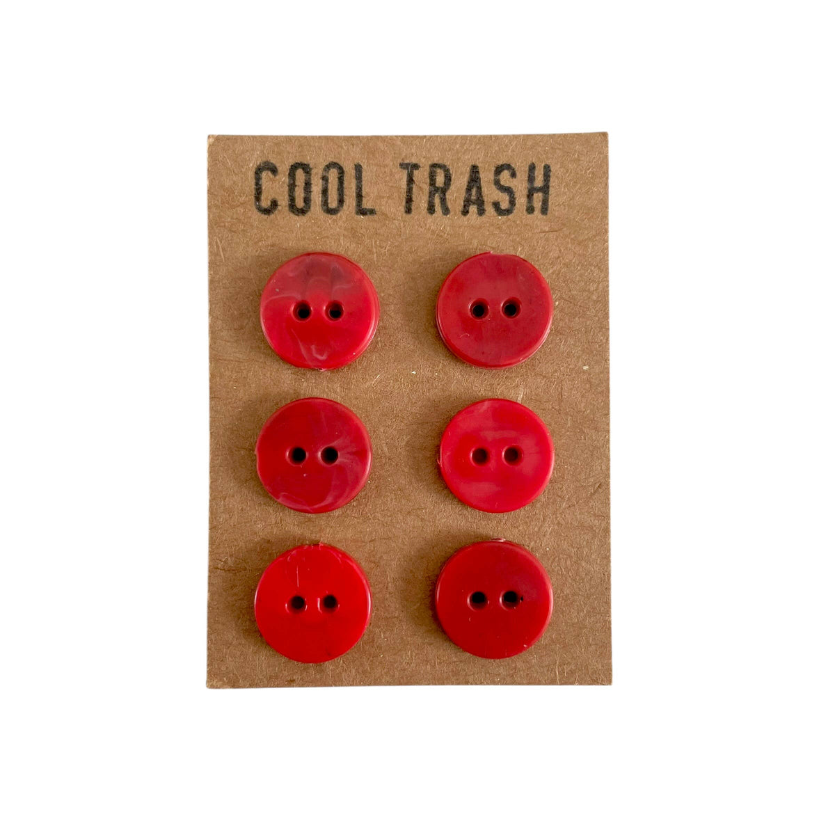 Red Recycled Plastic Little Buttons Set |