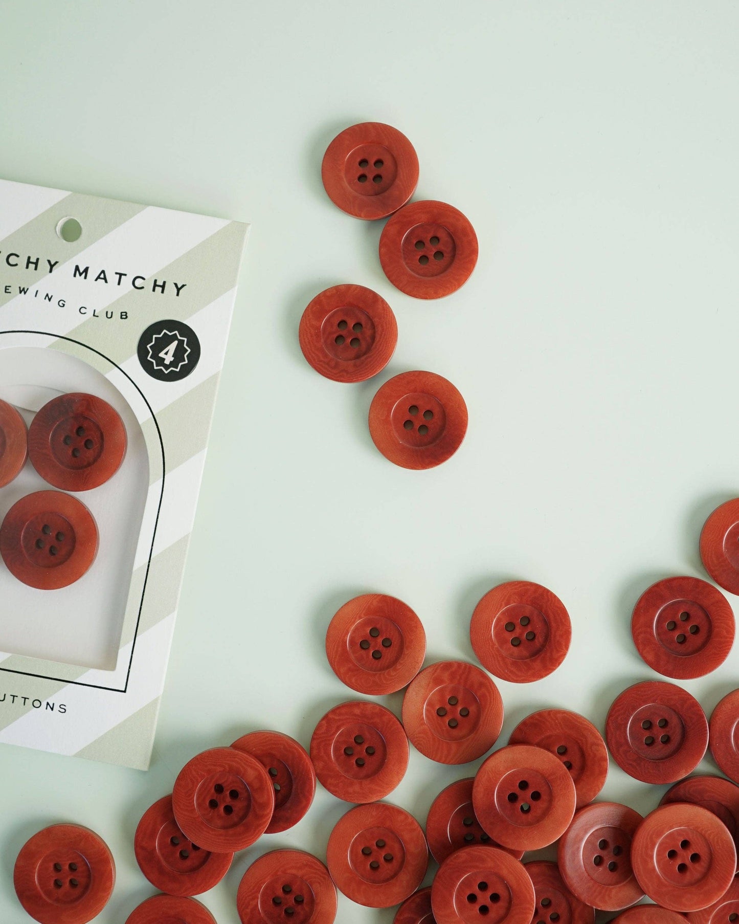 Corozo Nut Buttons | Amber | 1in | 4ct Set of 4 | Buttons