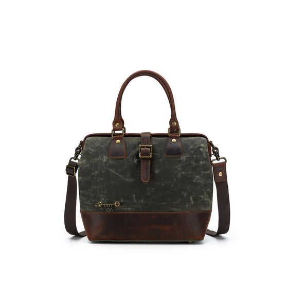  Maker's Canvas Satchel | Olive by della Q sold by Lift Bridge Yarns