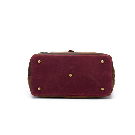  Maker's Canvas Satchel | Red by della Q sold by Lift Bridge Yarns