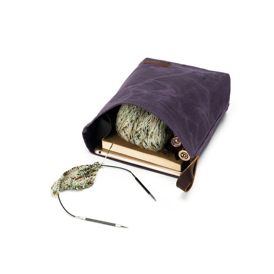  Maker's Canvas Knit Sacks (Set of 2) | Mustard by della Q sold by Lift Bridge Yarns