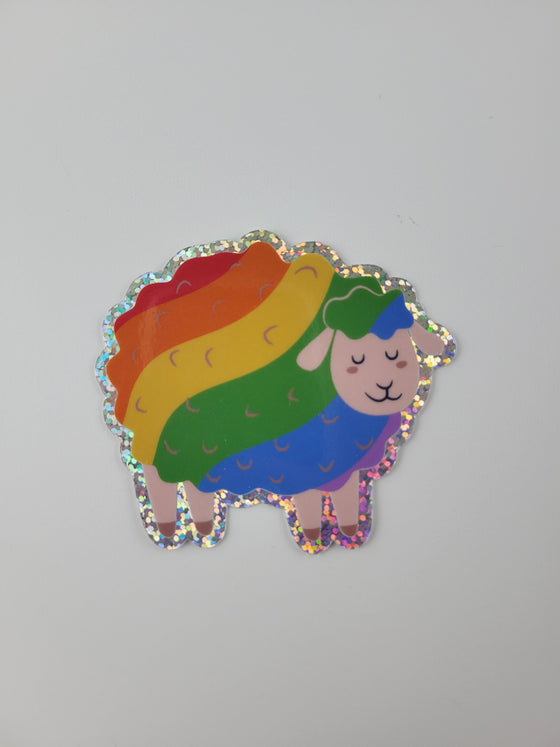  Glitter Pride Sheep Sticker by Lift Bridge Yarns sold by Lift Bridge Yarns