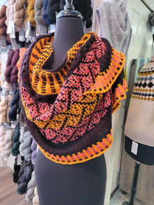  Here Comes the Sun Eclipse Shawl Kit  |  Black Hole Edition  |  Spun Right Round by Lift Bridge Yarns sold by Lift Bridge Yarns
