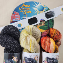   Here Comes the Sun Eclipse Shawl Kit  |  Black Hole Edition  |  Megs & Co. by Lift Bridge Yarns sold by Lift Bridge Yarns