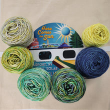  Green Blue Fade Flower City Eclipse Shawl Kit | Side Hustle Fiber Co. by Lift Bridge Yarns sold by Lift Bridge Yarns