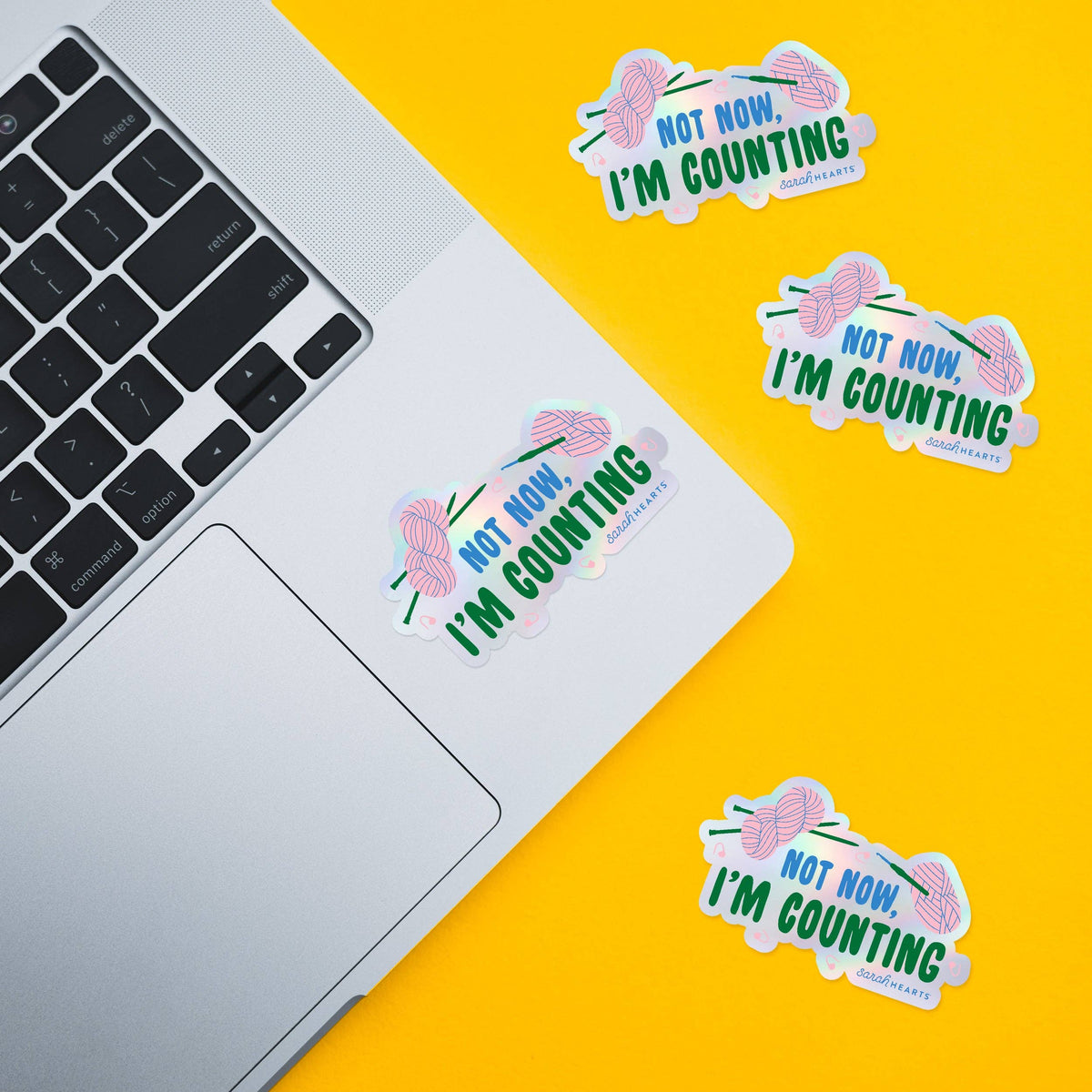 Not Now, I'm Counting Holographic Sticker | Sticker