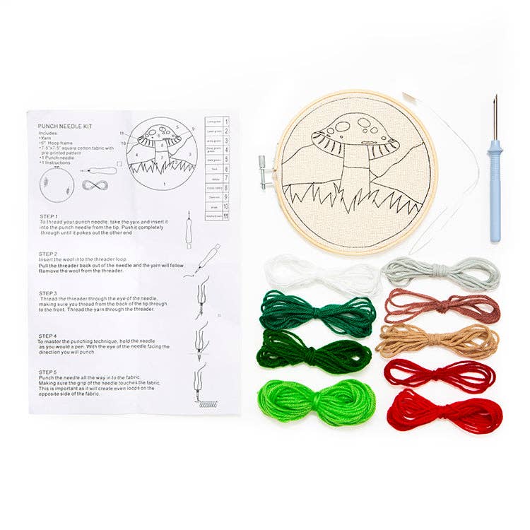 Punch Needle Kit | Mushroom | Punch Needle Kit