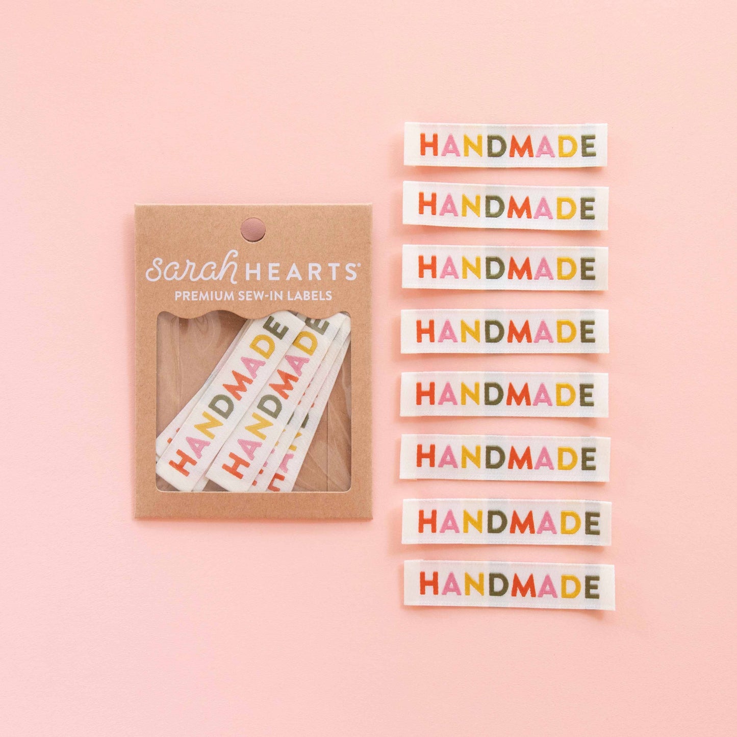 Handmade Woven Sewing Labels | Muted Colors | 8ct | Sew-in Labels