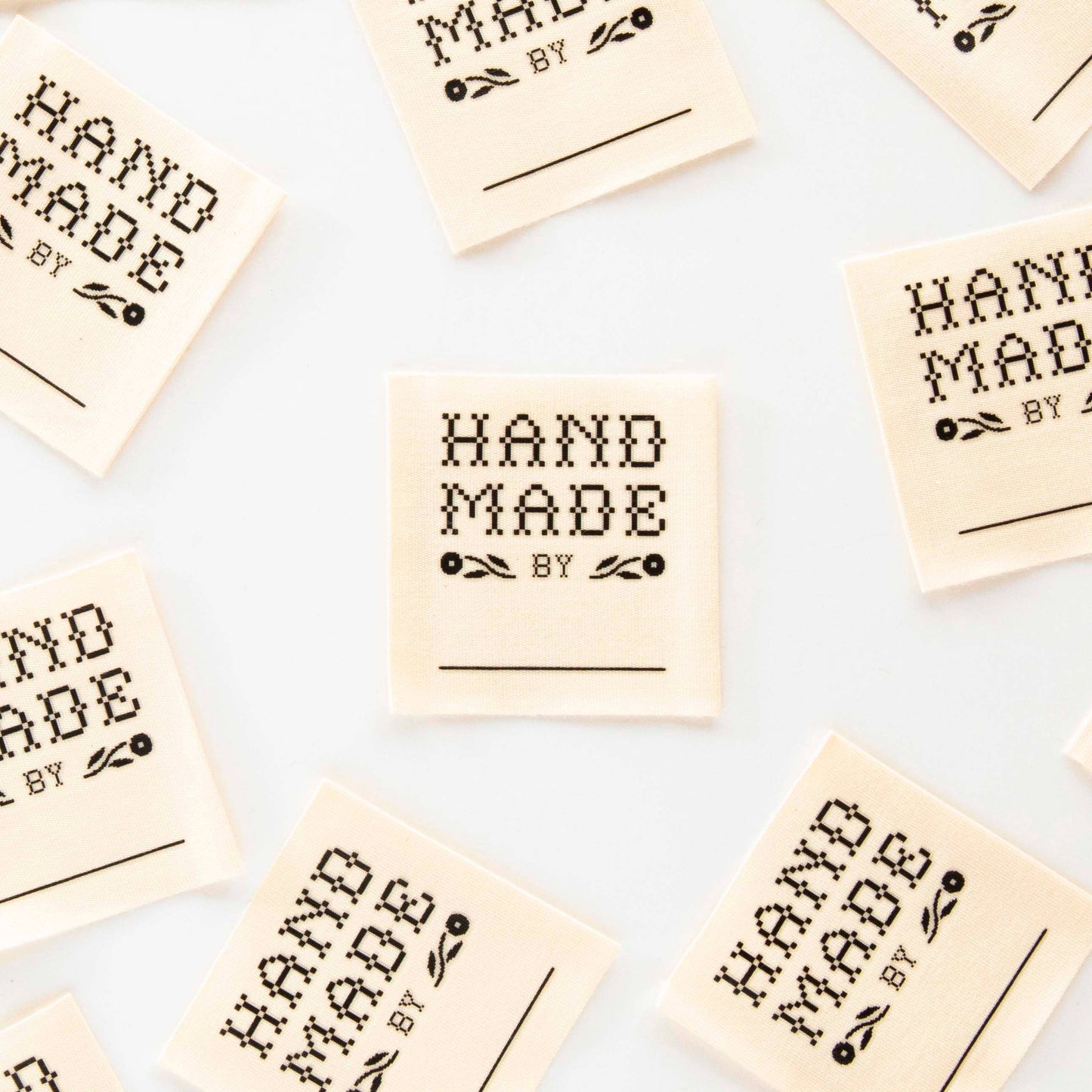 Crafty Handmade By: Organic Cotton Write In Sewing Labels | 4ct | Sew-in Labels