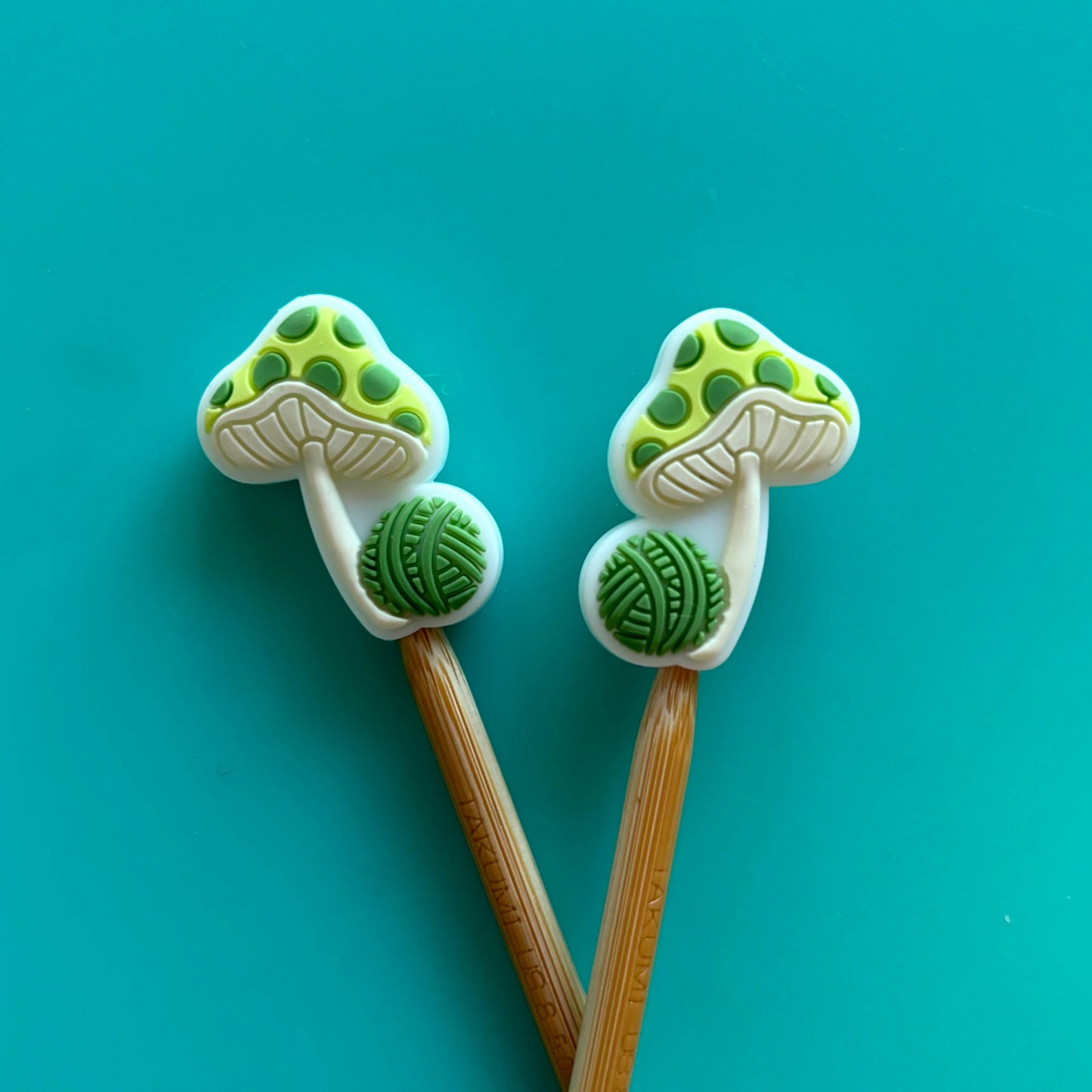 Knitting Needle Point Protector Mushroom Yarn Ball | Needle Stoppers