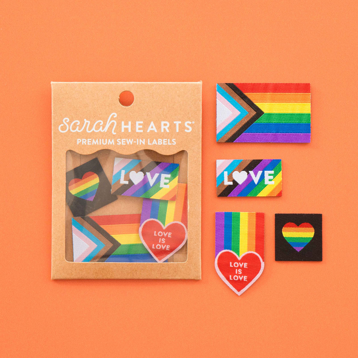 Pride Rainbow Iron-on Label Multipack | Sew-in Labels