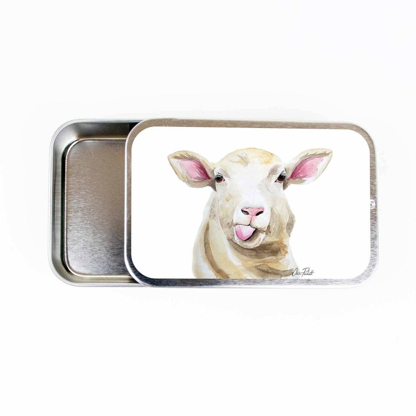 Sassy Sheep Stitch Marker Storage Tin Large (Slide style) | Storage Tin