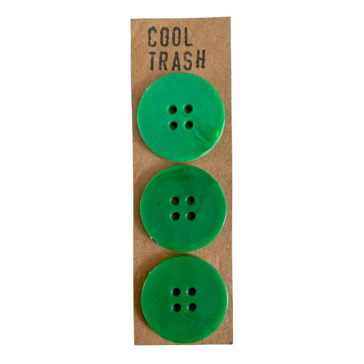 Green Recycled Plastic Big Buttons Set |