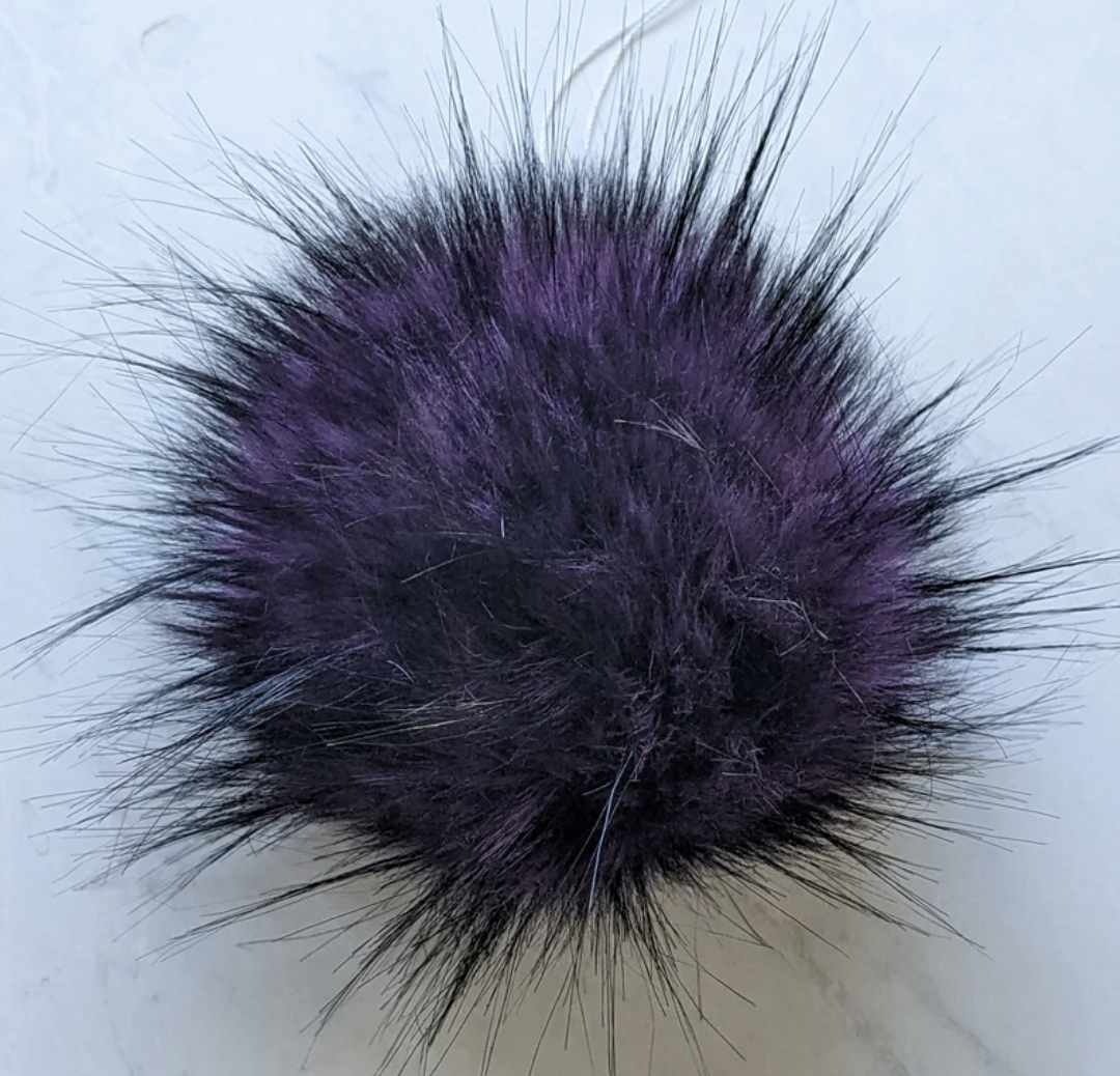 Handmade Faux Fur Pom Pom | Grape | Pom Pom