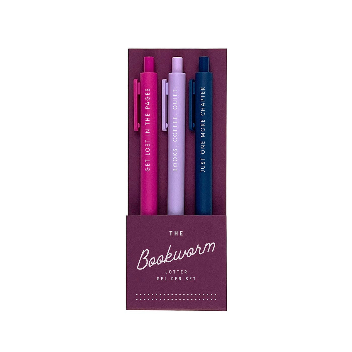 The Bookworm Jotter Gel Pen: Set of 3 | Markers and Pens