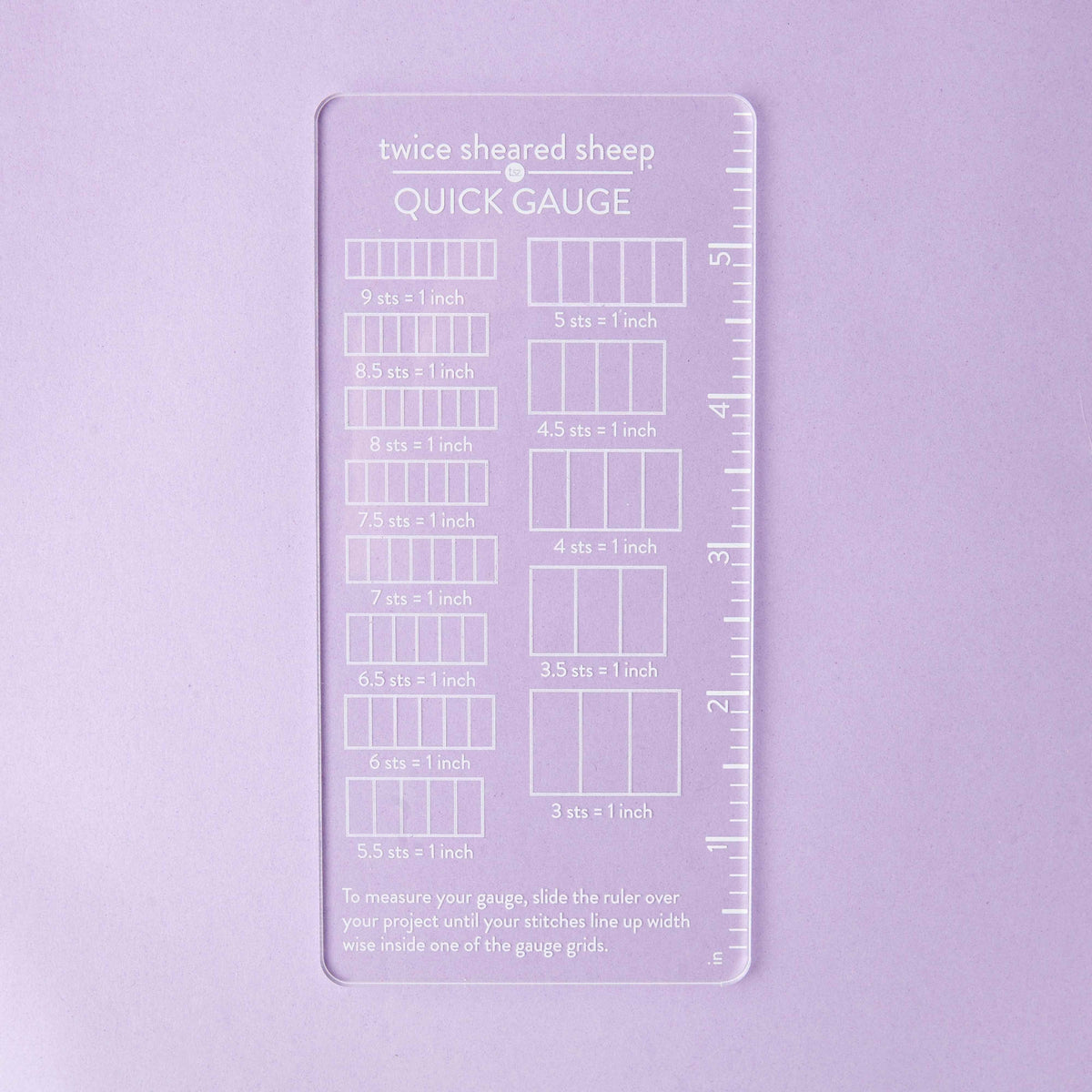 White Quick Gauge Ruler |