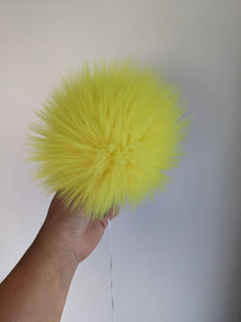  Handmade Faux Fur Pom Pom | Neon Yellow