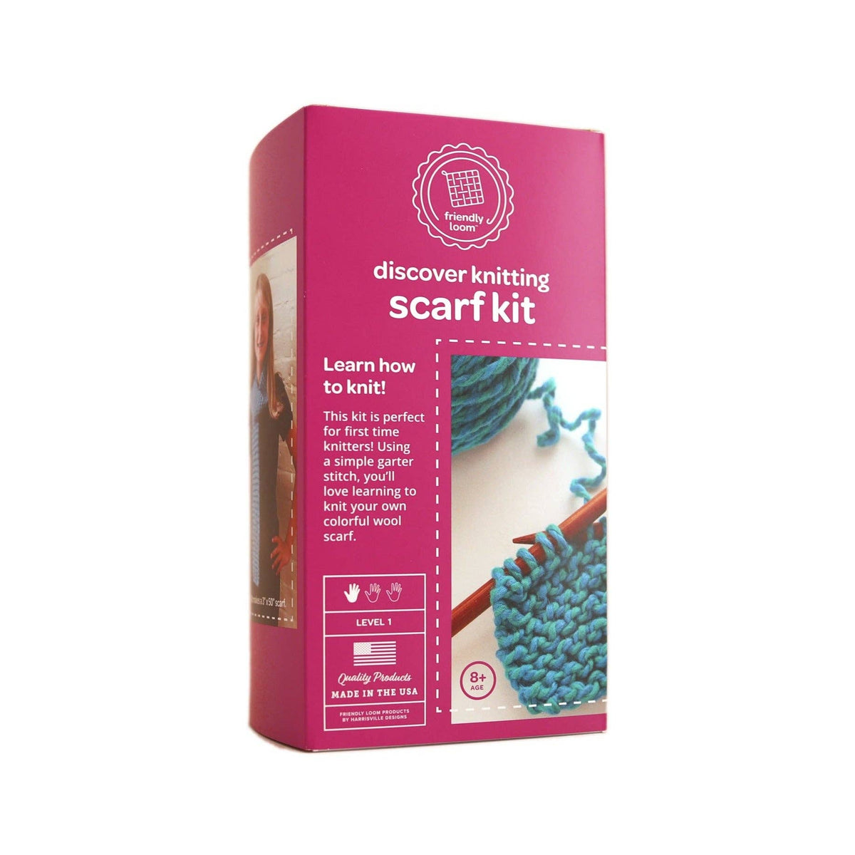 Discover Knitting: Scarf Kit - Blue | knitting kit