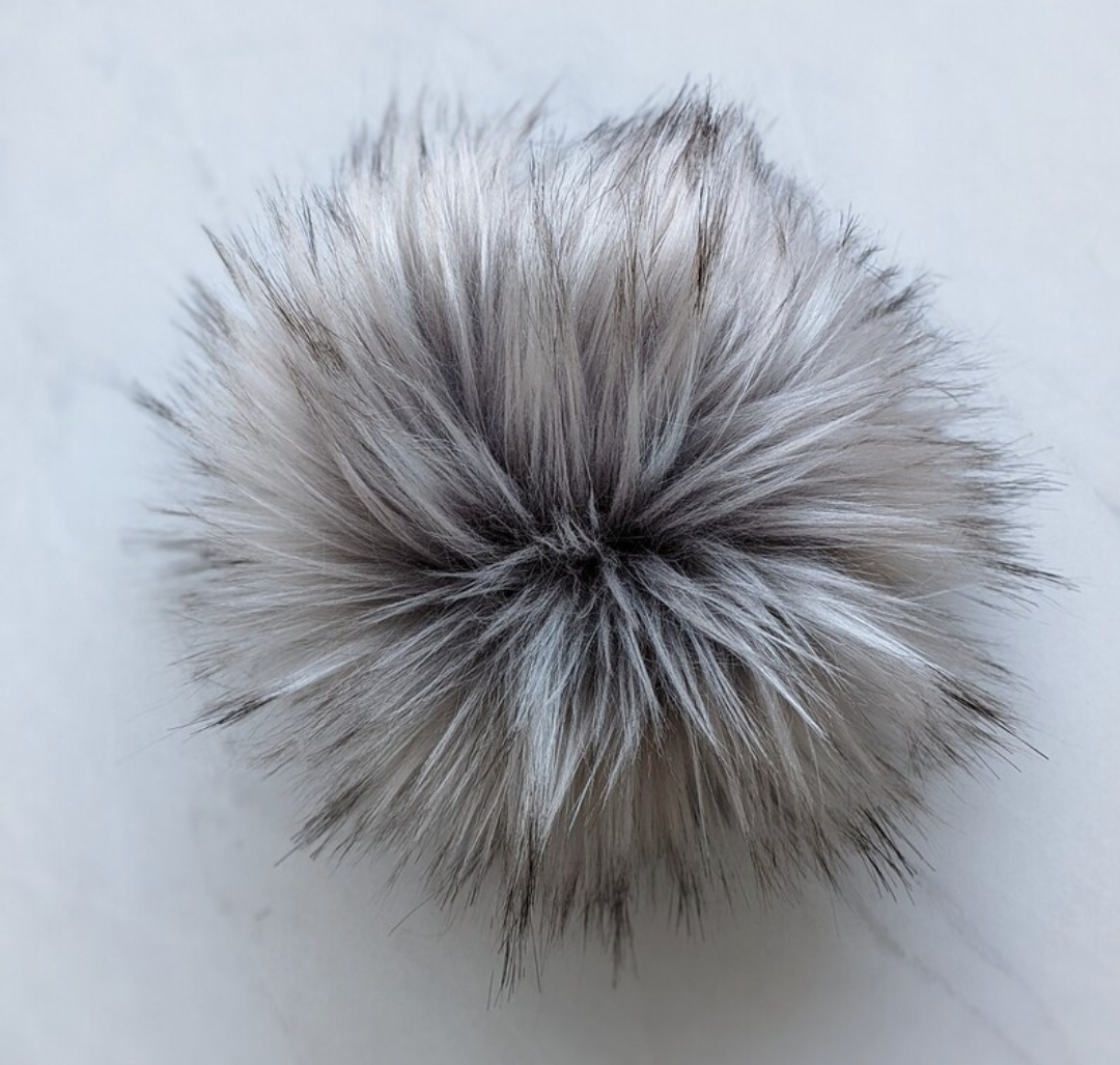 Handmade Faux Fur Pom Pom -| Silver Grey | Pom Pom