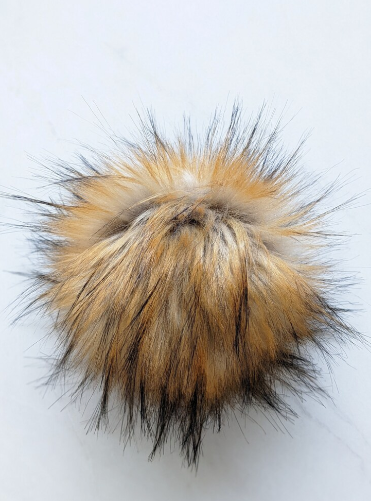 Handmade Faux Fur Pom Pom | Caramel Macchiato |
