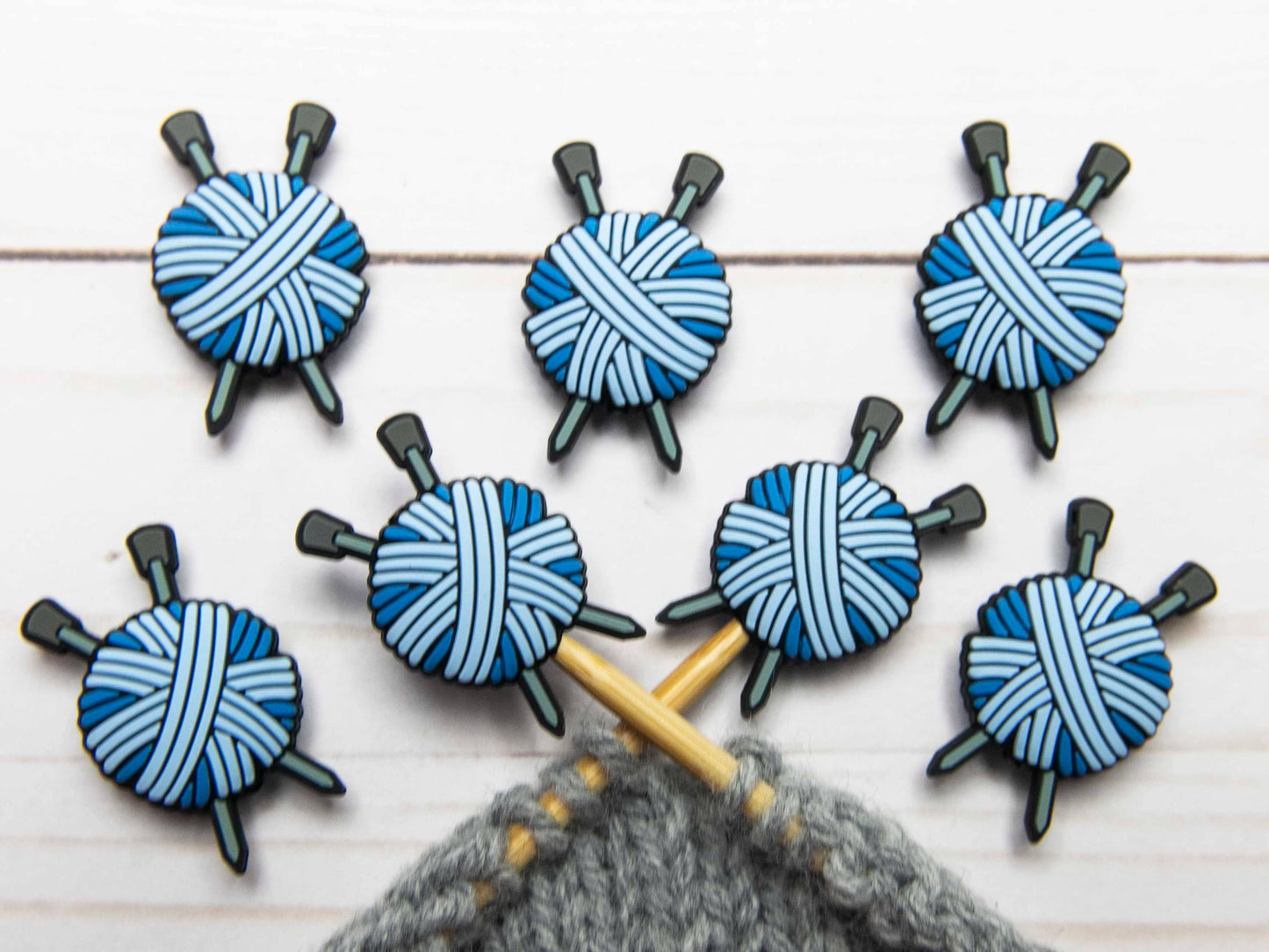 Blue Yarn Ball | Stitch Stoppers | Stitch Stopper