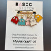 Knitting and Crochet Stitch Markers - 80s Game Ghost Retro Bulb marker | Notions - Stitch Markers