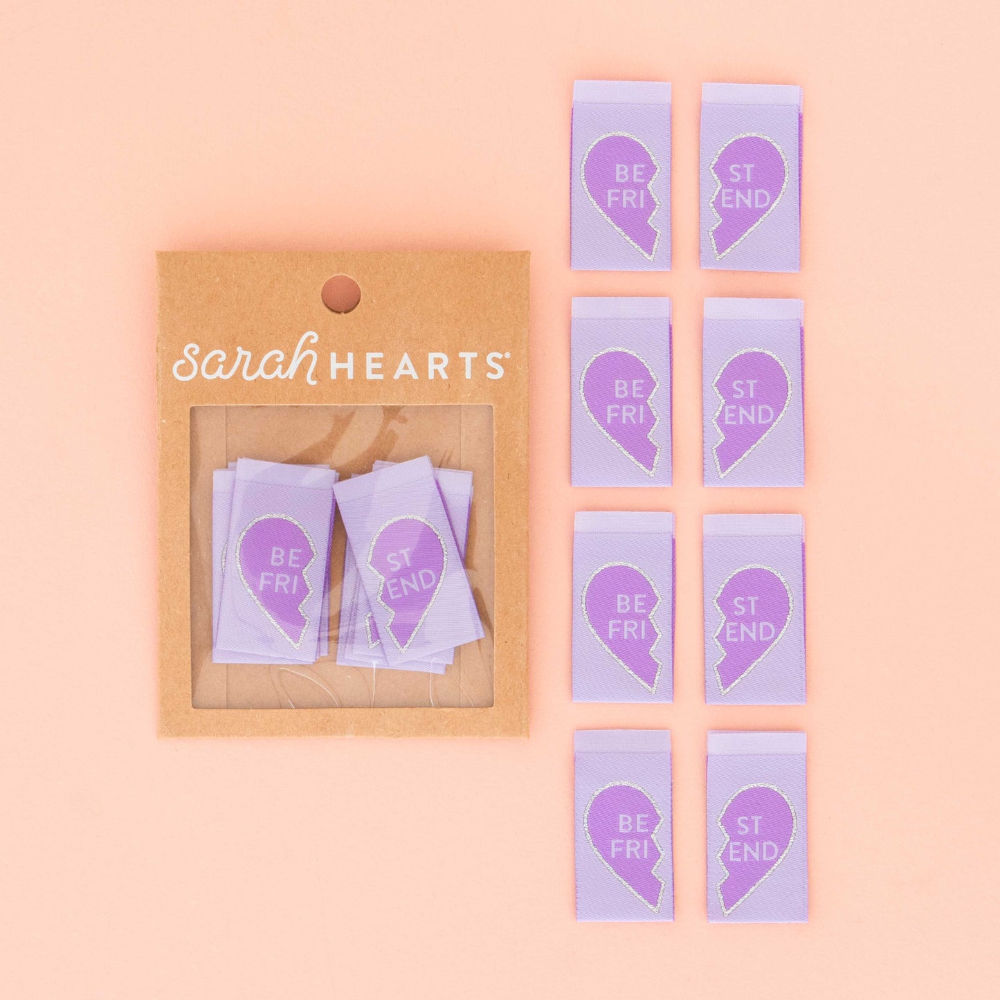 Best Friend Friendship Heart | Sew-In Tags | 8ct | Sew-in Labels