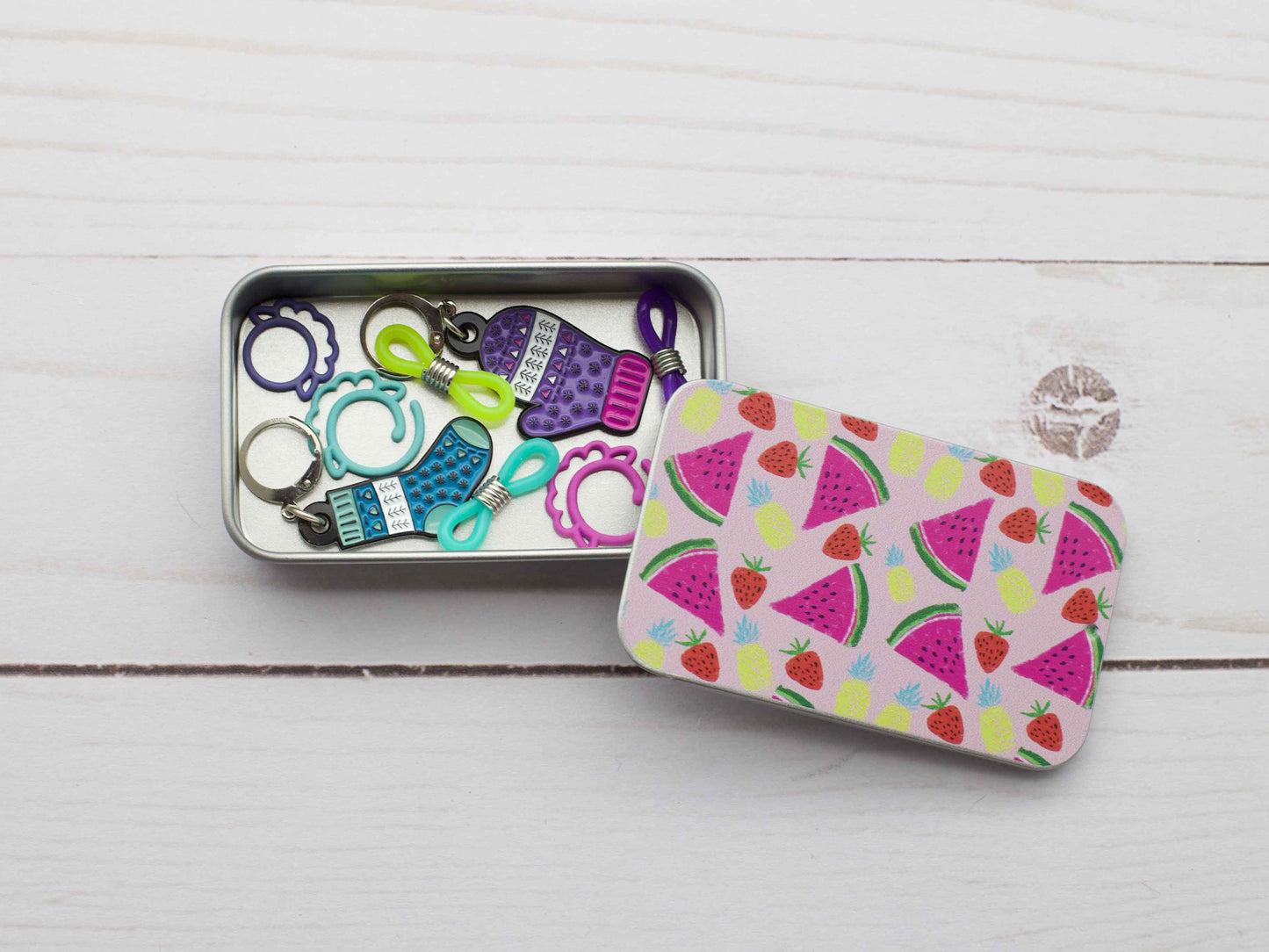 Print Slide Top| Storage Tins Watermelon | Storage Tin