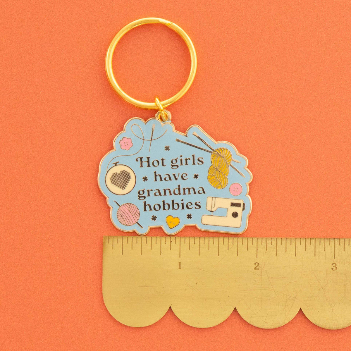 Hot Girls Have Grandma Hobbies Keychain | Keychain
